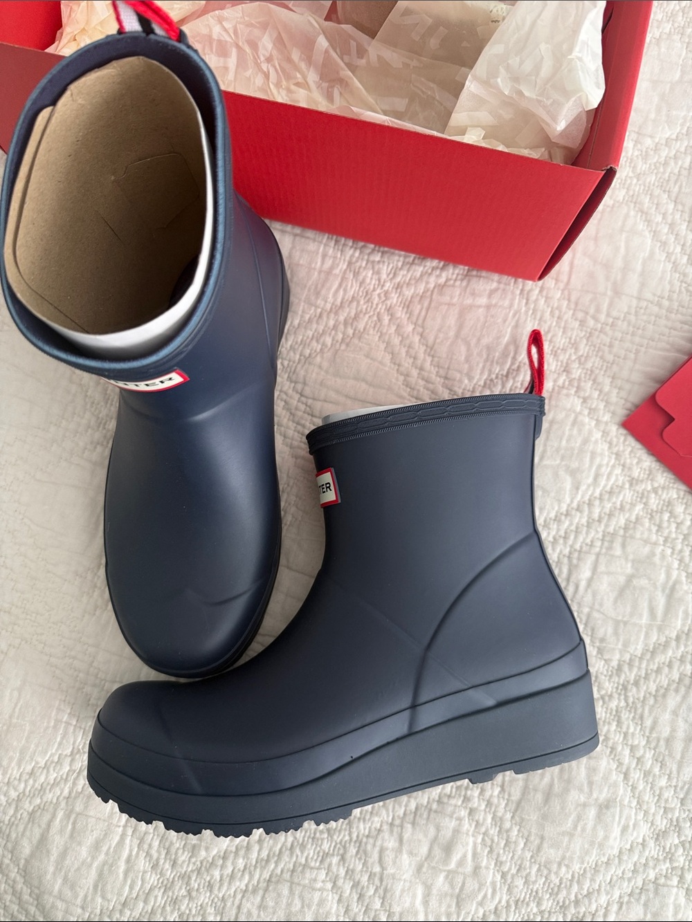 Hunter PLAY Short Rain Boots Valtameri Blue Short Rain Boot 7US 38EU Waterproof - Picture 11 of 12